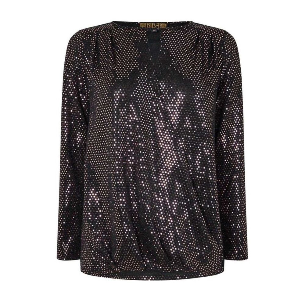Biba Womens/Ladies Sparkle Wrap Top / Metallic